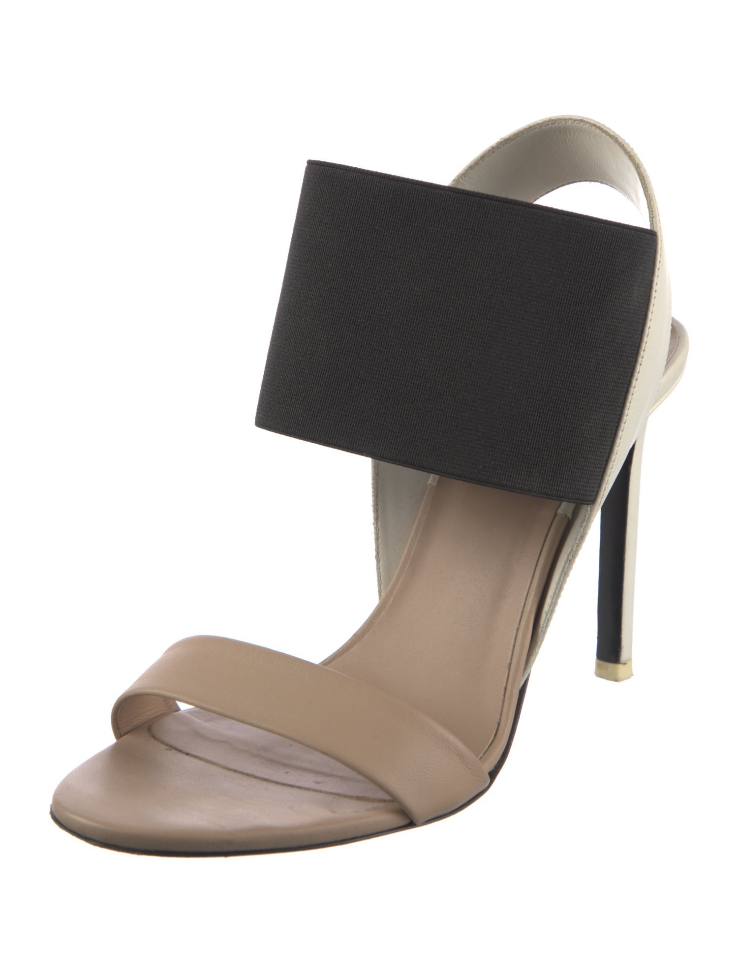 Vince Leather Printed Slingback Sandals